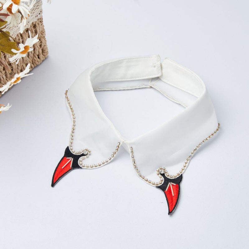 New Diy Creative Swan Point Collar Sweater T-Shirt Accessories Guangzhou Handmade Beaded Features Fake Collar - Image 4